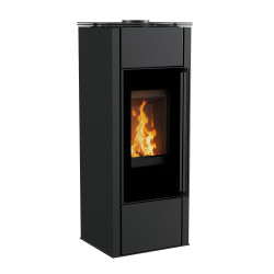 Krbová kamna s výměníkem Kratki HATI AQUA 10 kW, černé topeniště