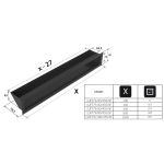 Krbová mřížka LUFT SF 9 x 80 černá KRATKI