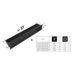 Krbová mřížka LUFT SF 6 x 80 černá KRATKI