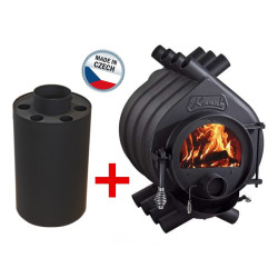 Kamna Kanuk 0 (6 kW) + Výměník 120 mm 500 mm + nářadí zdarma!