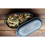 Oválný litinový hrnec Camp Chef Dutch Oven 45 cm s víkem