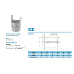 Krátká zděř pro talířové ventily DVS, PDVS, průměr 125 mm (KZ125100)