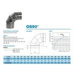Oblouk lisovaný 90°, průměr 100 mm (OS90100)