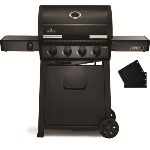 Napoleon REBEL 425 černý | Plynový gril + litinová plancha