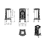 Nordflam VERDO patina litinová krbová kamna