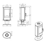 Nordflam AUGUSTA litinová krbová kamna
