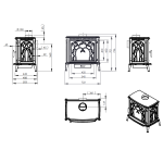 Litinová krbová kamna Nordflam ARICA 