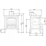 Litinová krbová kamna Nordflam AKRON 