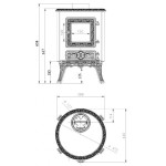 Nordflam PALESTRO litinová krbová kamna černé