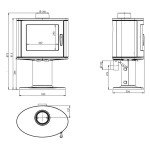 Litinová krbová kamna Nordflam WERONA 