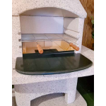 Žulová deska před topeniště ČERNÁ