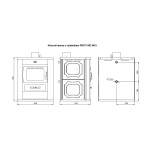 Krbová kamna s plotnou a výměníkem Prity WD W15