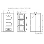 Krbová kamna s troubou a výměníkem Prity FG W20
