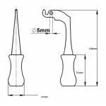 Klička ke kamnům Prity velká 13,8 cm