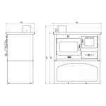 Sporák na tuhá paliva PRITY 1P34 levý