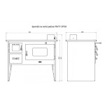 Sporák na tuhá paliva PRITY 2P50 pravý