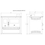 Sporák na tuhá paliva PRITY GT FS S DR černý pravý