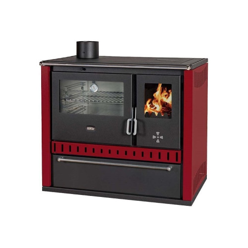 Sporák s teplovodním výměníkem PRITY GT W10 FI S DR, nerezová trouba, burgundy, levá