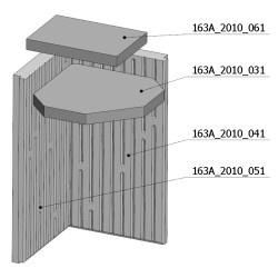 Šamotová komora komplet ESQUINA