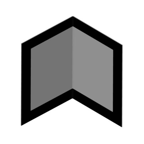 Sklo 4x390/390x538 W 90 ESQUINA