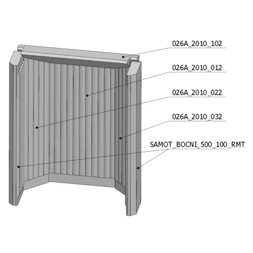 Šamotová komora komplet LUGO