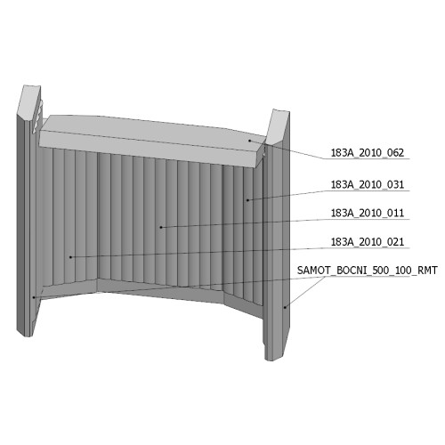 Šamotová komora komplet SONE  
