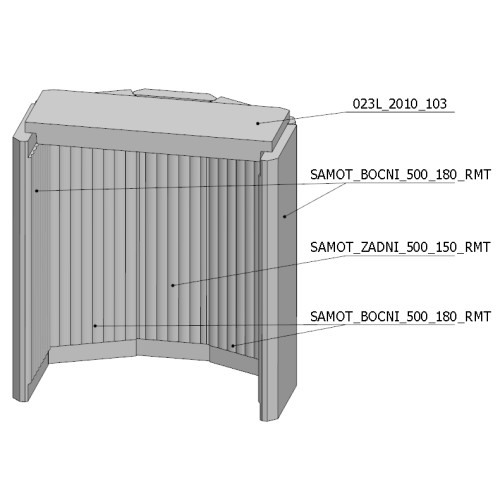 Šamotová komora komplet STROMBOLI N