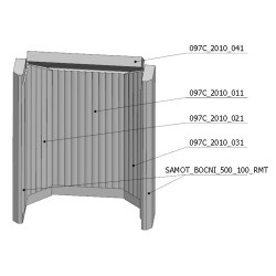 Šamotová komora komplet LUGO W