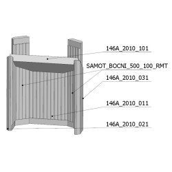 Šamotová komora komplet LAREDO