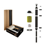 Komínový set do sauny Ø115 - Černá nerez