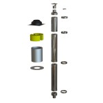 Sada saunového komína Ø115 - Nerez