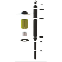 Komínový set do sauny Ø115 - Černá nerez