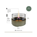 Tenderflame CAFÉ 18 Reactive Glaze Černý | Stolní krb