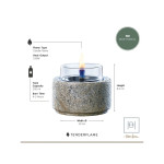 Tenderflame LOTUS 10 Slate | Svíčka