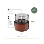 Tenderflame ASTER 10 Reactive Glaze Černá | Svíčka