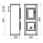 Krbová kamna Thorma MILANO II Bílý