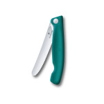 Victorinox Svačinový skládací nůž Swiss Classic 11 cm, zelený, vlnkované ostří (6.7834.FC1)