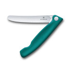 Victorinox Svačinový skládací nůž Swiss Classic 11 cm, zelený, vlnkované ostří (6.7834.FC1)