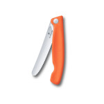 Victorinox Svačinový skládací nůž Swiss Classic 11 cm, oranžový, vlnkované ostří (6.7839.FC1)