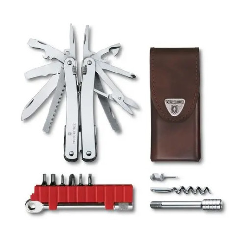 Victorinox Kleště SWISS TOOL Spirit X Plus Ratchet v koženém pouzdře
