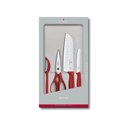 VICTORINOX Kuchyňská sada Swiss Classic červená 4 ks