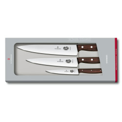 VICTORINOX Sada kuchařských nožů Wood 3 ks