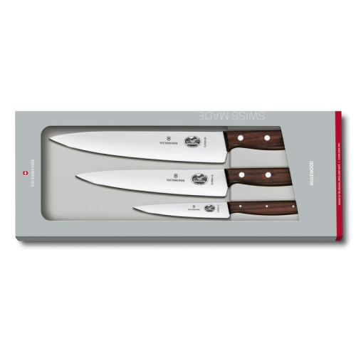 VICTORINOX Sada kuchařských nožů Wood 3 ks