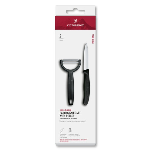 VICTORINOX Sada nože a škrabky Y-peeler Swiss Modern černá