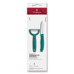 VICTORINOX Sada nože a škrabky Y-peeler Swiss Classic zelená