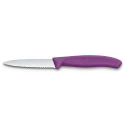 VICTORINOX Nůž na zeleninu 8 cm Swiss Classic fialový, vlnkové ostří