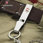 Kovová závěska na opasek Victorinox Multiclip s řetízkem stříbrná