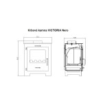 Krbová kamna Victoria NERO