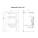 Rohová krbová kamna Victoria PANAMA 