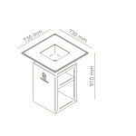 Gril VULCANUS Pro730 CHEF | Designové ohniště | Corten